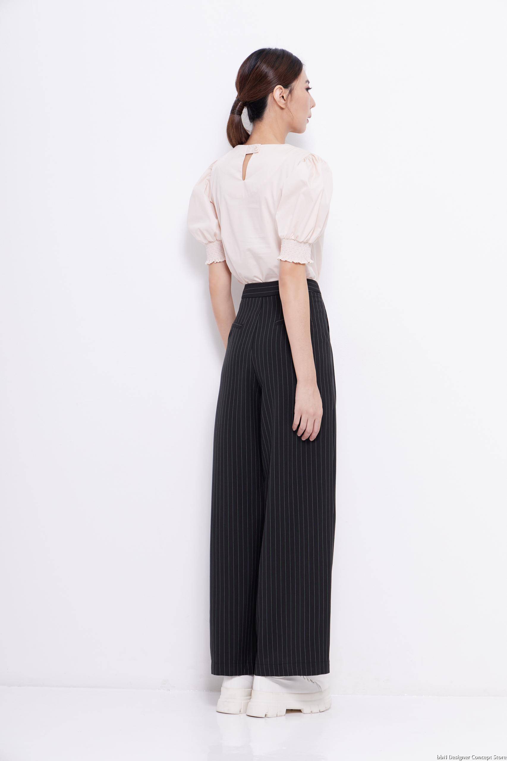 Puff Sleeve Elastic Cuff Shirt CB2336
