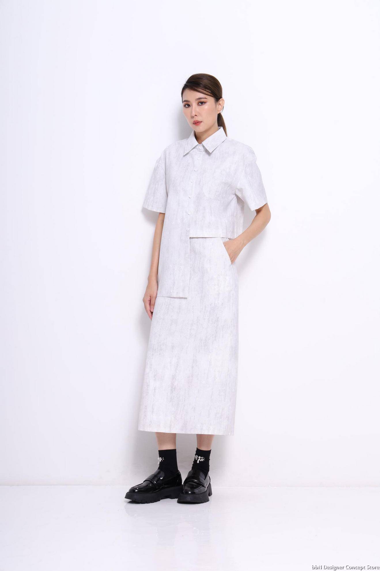 Asymmetrical Button-Down Shirt CB2420
